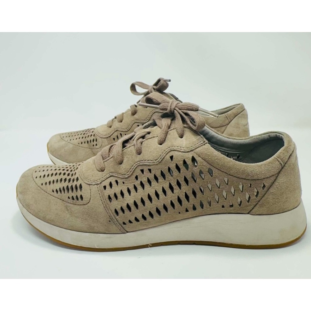 Dansko Charlie Sneaker Womens 42 US 11.5-12 Taupe Suede Perforated Comfort Walk